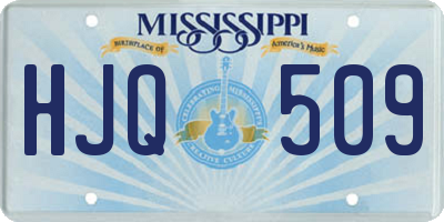 MS license plate HJQ509