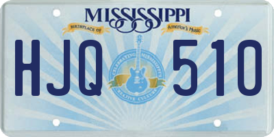 MS license plate HJQ510