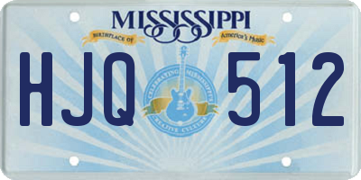 MS license plate HJQ512