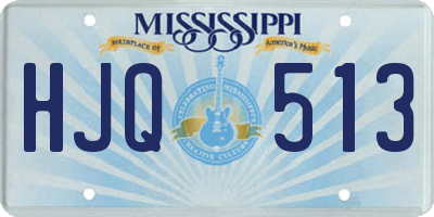 MS license plate HJQ513