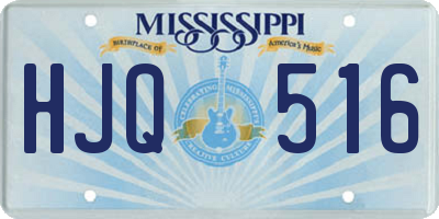 MS license plate HJQ516