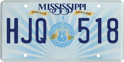 MS license plate HJQ518