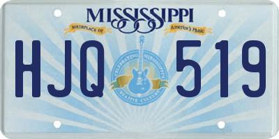 MS license plate HJQ519