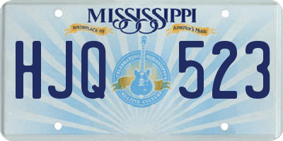 MS license plate HJQ523