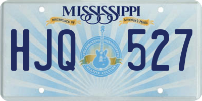 MS license plate HJQ527