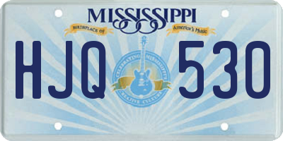 MS license plate HJQ530