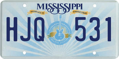 MS license plate HJQ531