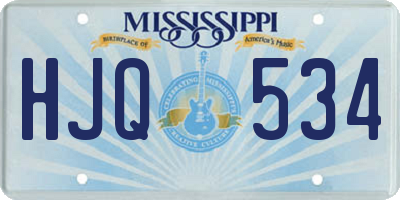 MS license plate HJQ534