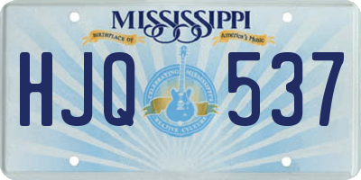 MS license plate HJQ537