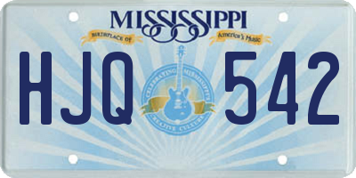 MS license plate HJQ542
