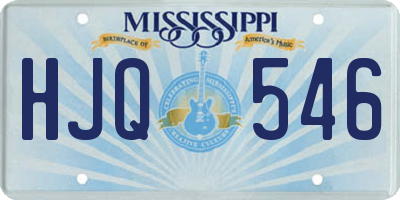MS license plate HJQ546