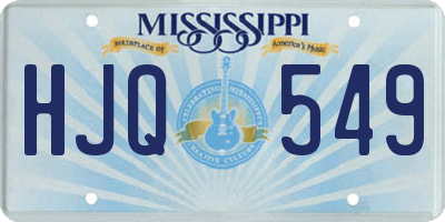 MS license plate HJQ549