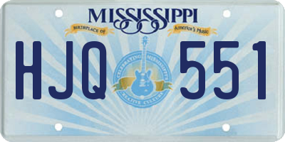 MS license plate HJQ551
