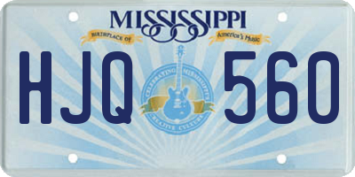 MS license plate HJQ560