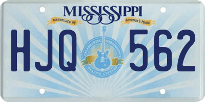 MS license plate HJQ562