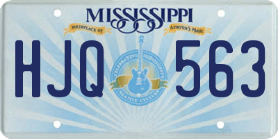 MS license plate HJQ563