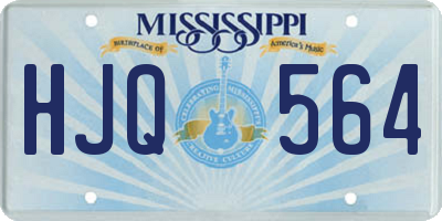 MS license plate HJQ564