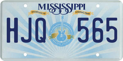 MS license plate HJQ565