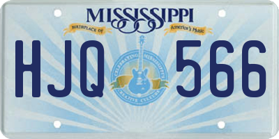 MS license plate HJQ566