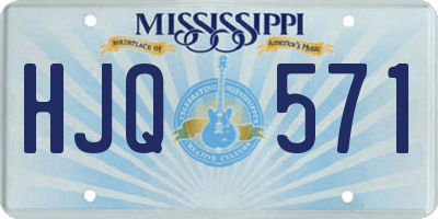 MS license plate HJQ571
