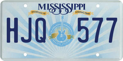 MS license plate HJQ577