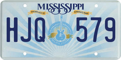 MS license plate HJQ579