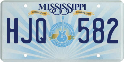 MS license plate HJQ582