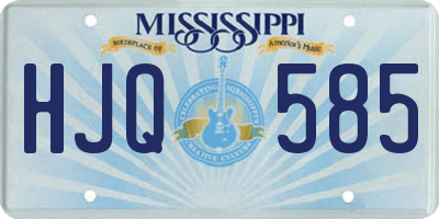 MS license plate HJQ585