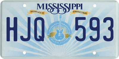 MS license plate HJQ593