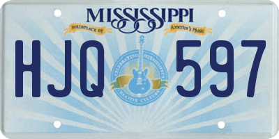 MS license plate HJQ597