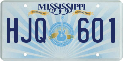 MS license plate HJQ601