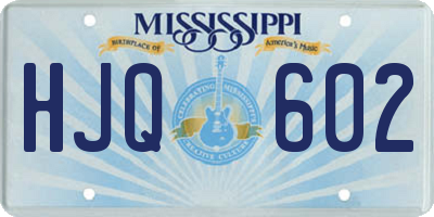 MS license plate HJQ602