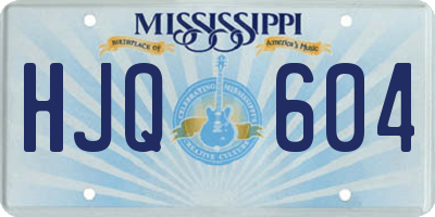 MS license plate HJQ604