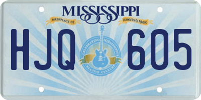 MS license plate HJQ605