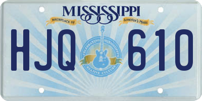 MS license plate HJQ610
