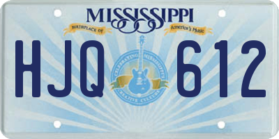 MS license plate HJQ612