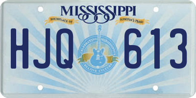 MS license plate HJQ613