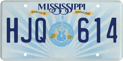 MS license plate HJQ614