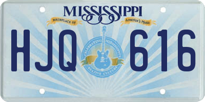 MS license plate HJQ616