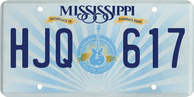 MS license plate HJQ617