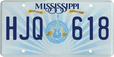 MS license plate HJQ618