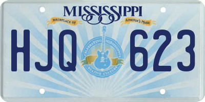 MS license plate HJQ623