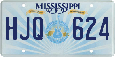 MS license plate HJQ624