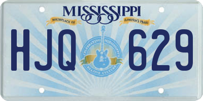MS license plate HJQ629