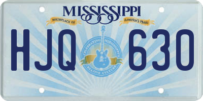 MS license plate HJQ630