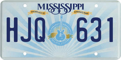 MS license plate HJQ631