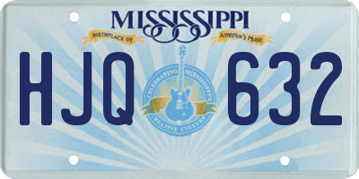 MS license plate HJQ632