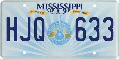 MS license plate HJQ633