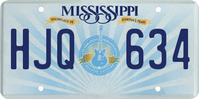 MS license plate HJQ634