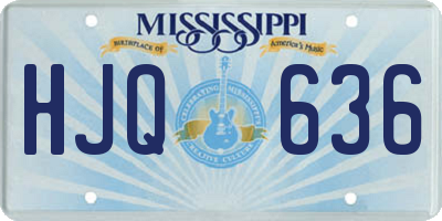 MS license plate HJQ636